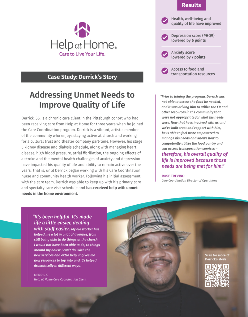 Derrick s story help at home