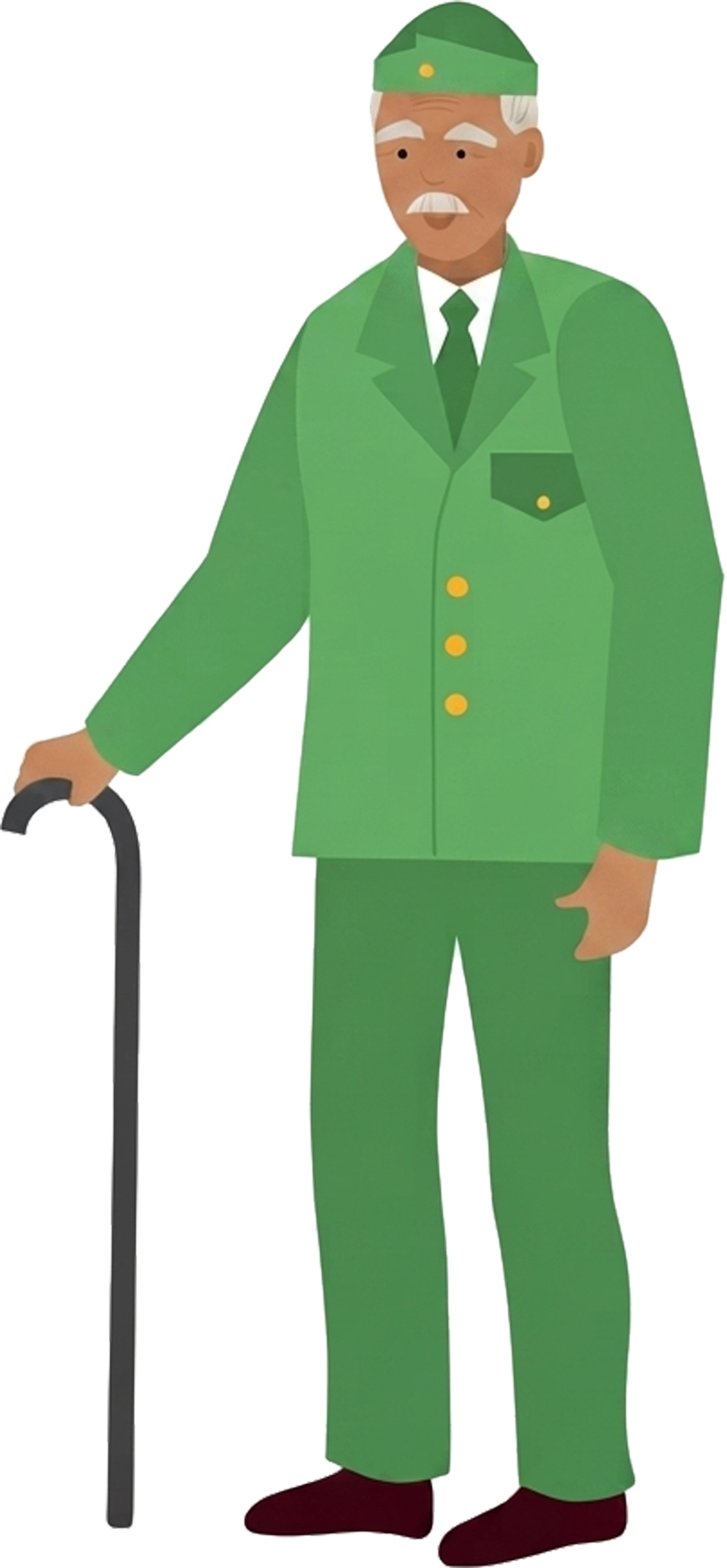 Veteran using a cane, reflecting Help at Home's commitment to helping Veterans live safely and independently at home.